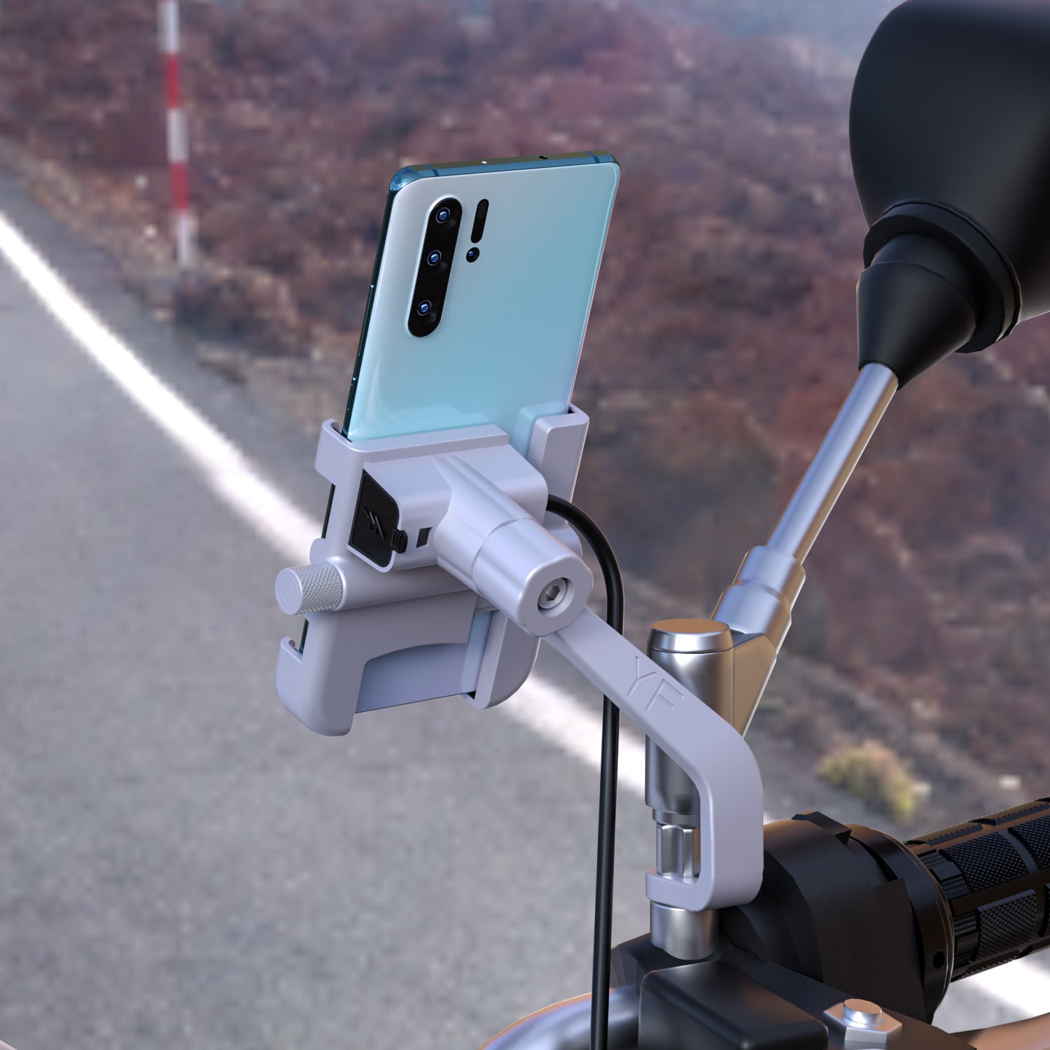 Universal Phone Holder QC 3.0 Motorcycle USB Charger