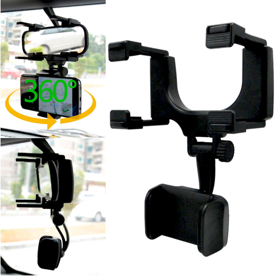 360 Degrees Car Phone Holder Car Rearview Mirror Mount Phone Holder
