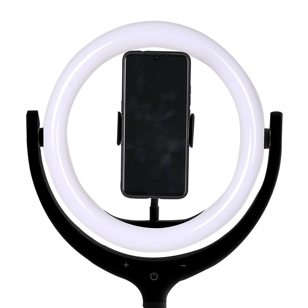 12'' LED Ring Light with Tripod Stand Phone Holder Dimmable Selfie